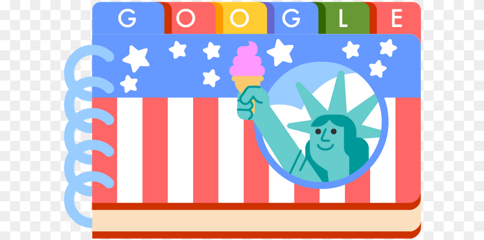 4th Of July Fourth Of July Google Doodle 2018, Cream, Dessert, Food, Ice Cream Png