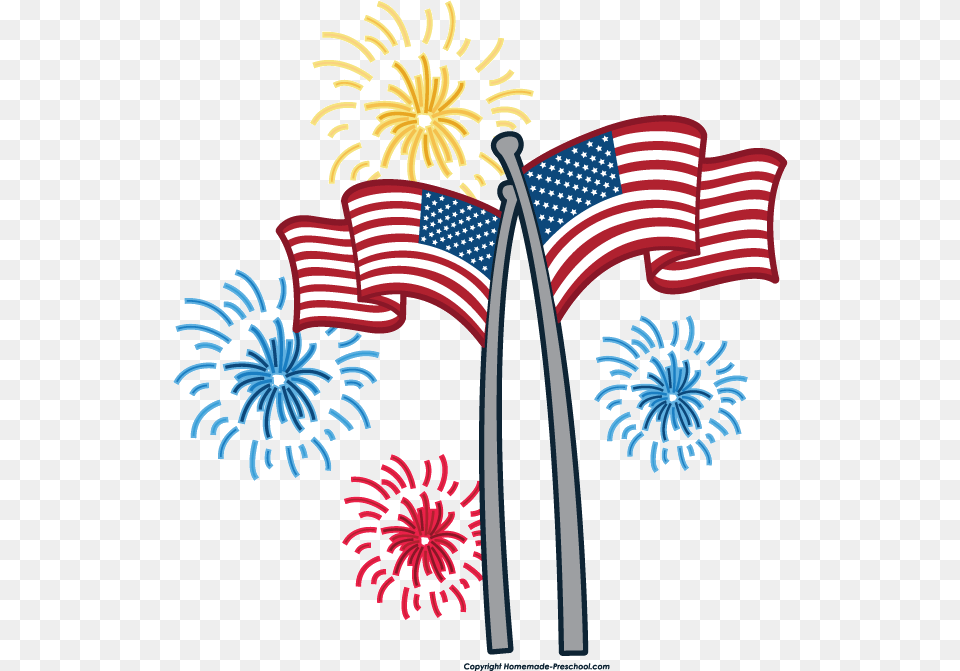 4th Of July Fourth Th Fireworks Border Clipart Clipart July, American Flag, Flag Png