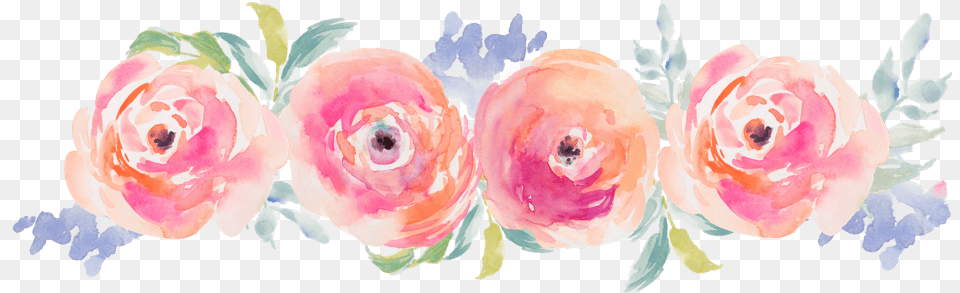 5 Flowers Pink Watercolor Flower Mousepad, Art, Plant, Graphics, Rose Free Transparent Png
