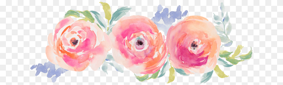 5 Flowers Pink Watercolor Flower Mousepad, Art, Plant, Graphics, Rose Png Image