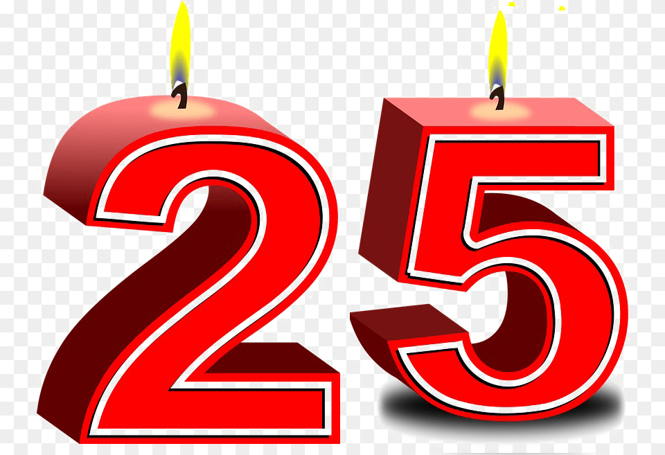 5 Image 25 Birthday Candle, Number, Symbol, Text, Dynamite Png