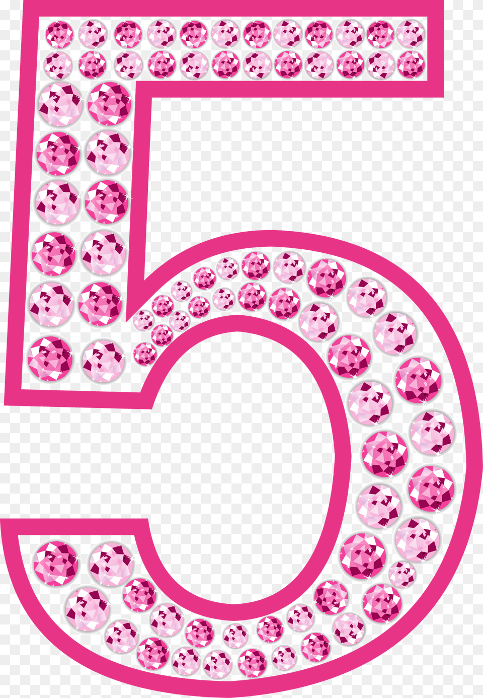 5 Sense Clipart Pink Diamond Number, Symbol, Text Free Transparent Png