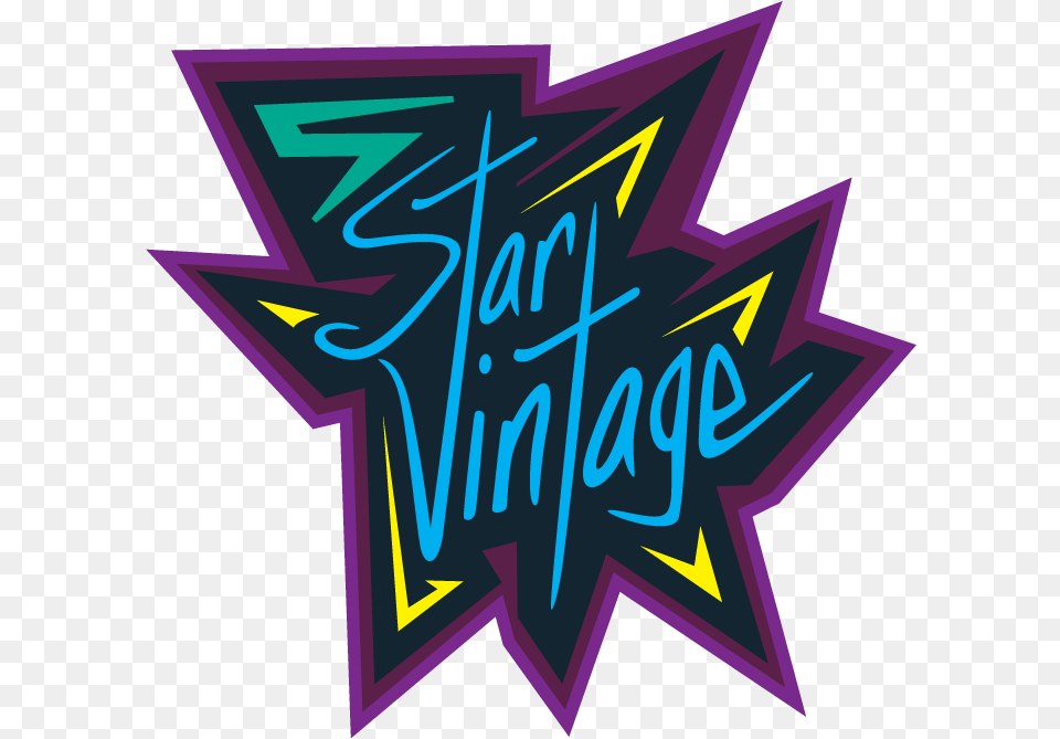 5 Star Vintage Vintage Star Logo Full Size 5 Star Vintage Logo, Light, Neon, Art Free Png