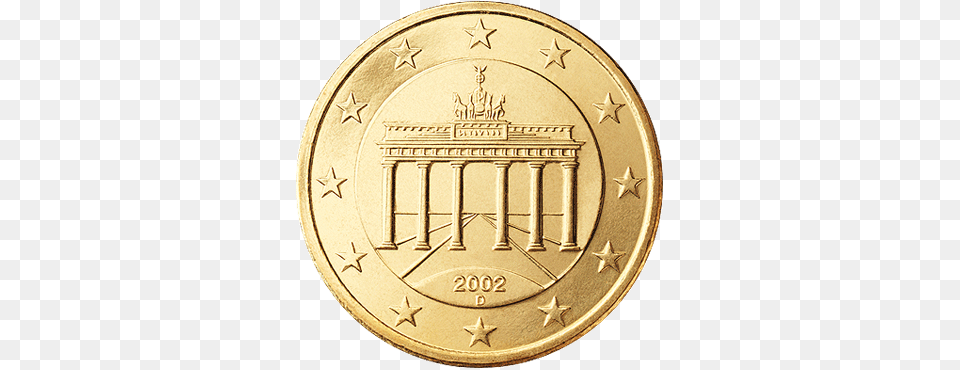 50 Cent Coin De Serie 1 German Euro, Gold, Money Png