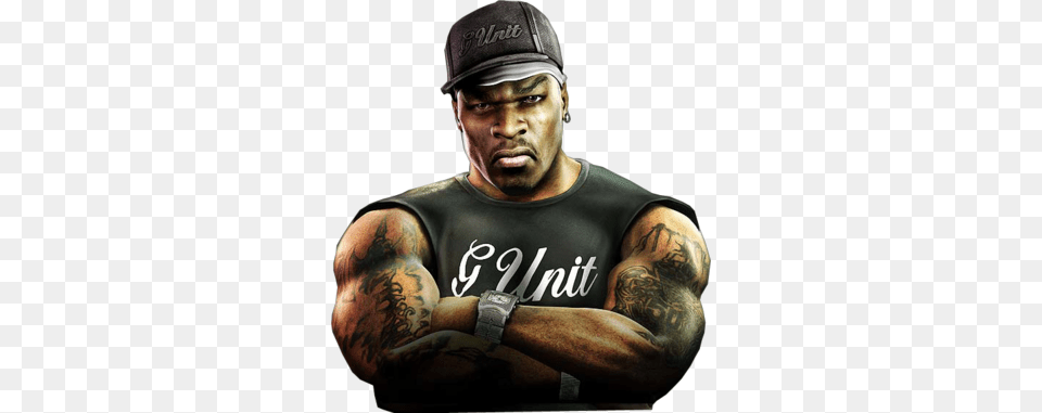 50 Cent Psd2985 Curtis James Jackson Ii, Tattoo, Skin, Person, Portrait Free Png