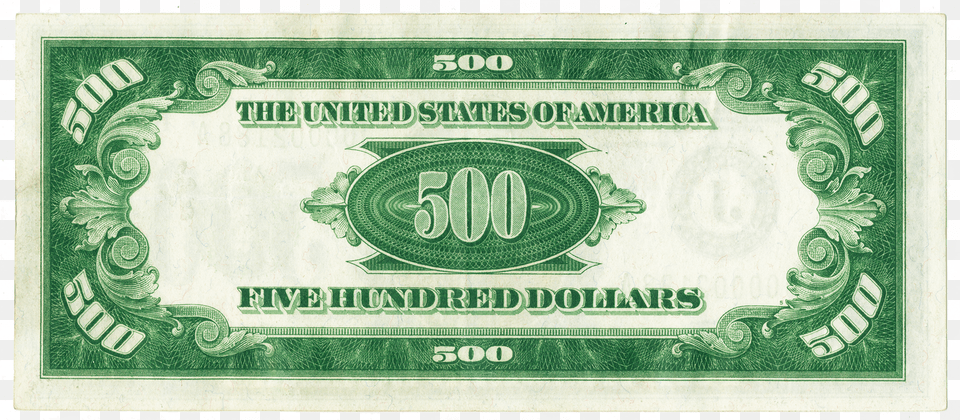 500 Dollar Bill Front And Back, Money Png