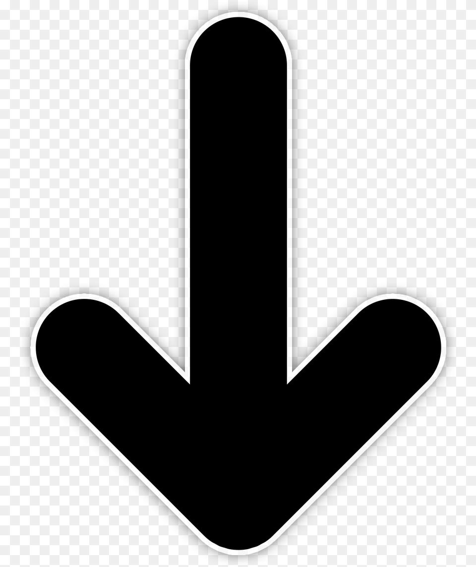 Arrow Pointing Down, Symbol, Sign Free Png