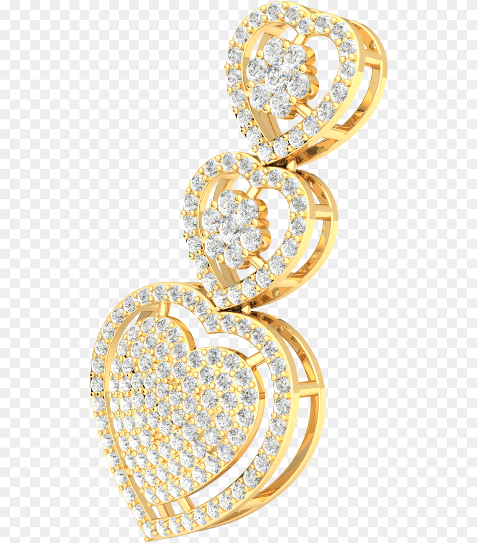 50carat Round Brilliant Cut Diamond Heart Cluster Chain, Accessories, Earring, Gemstone, Jewelry Png Image