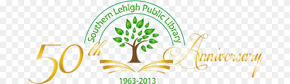50th Anniversary Logo For A Public Library By N8davis Calligraphy, Green, Plant, Vegetation, Tree Free Transparent Png