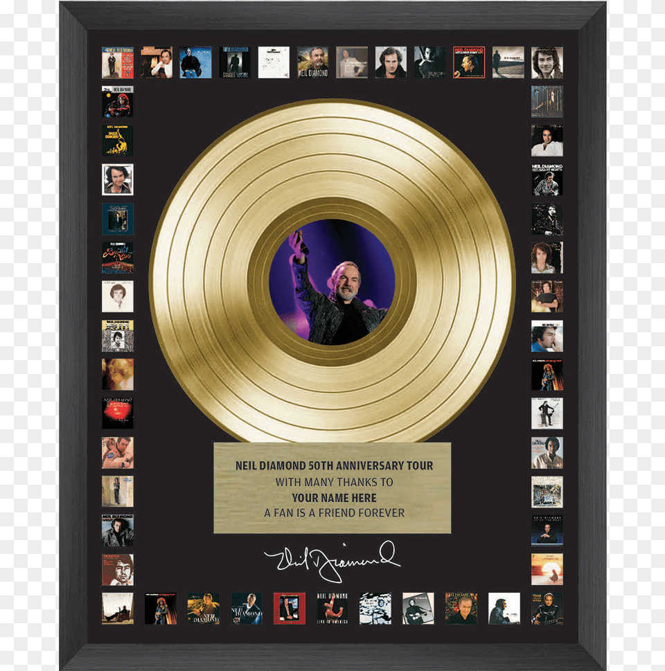 50th Anniversary Tour Custom Commemorative Plaque Neil Diamond 50 50th Anniversary Collection, Art, Collage, Photography, Adult Free Png Download