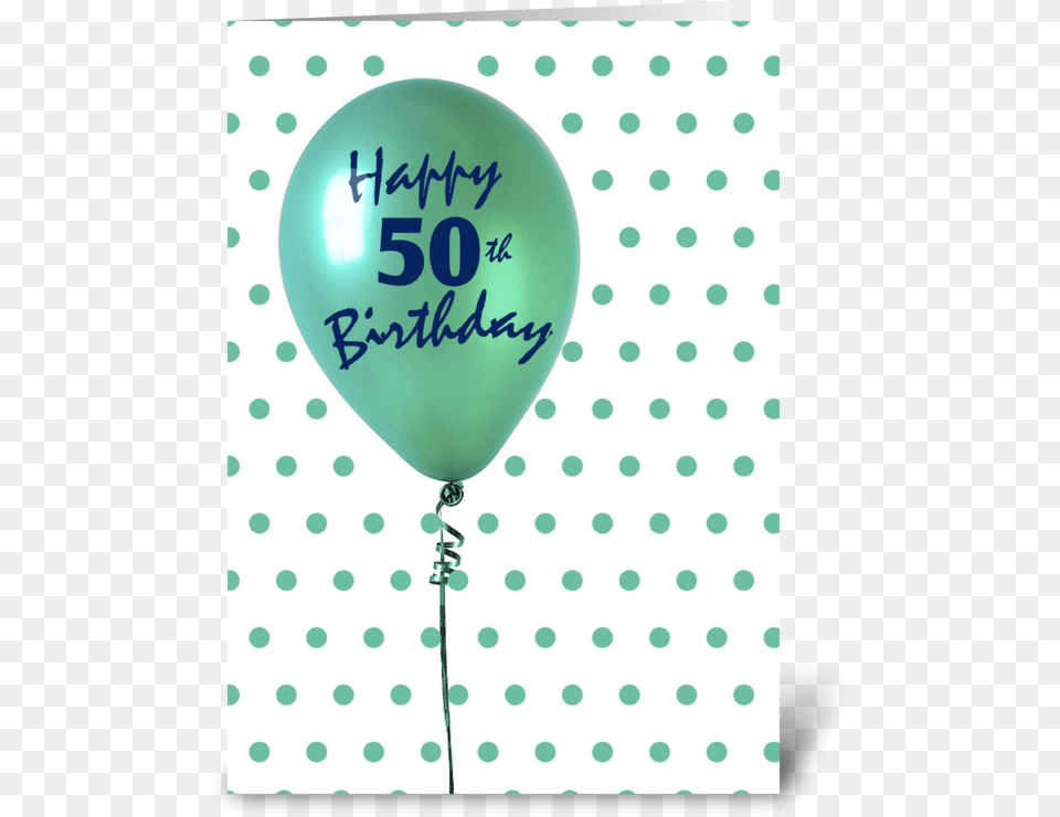 50th Birthday Balloon Greeting Card Polka Dot, Pattern Free Transparent Png
