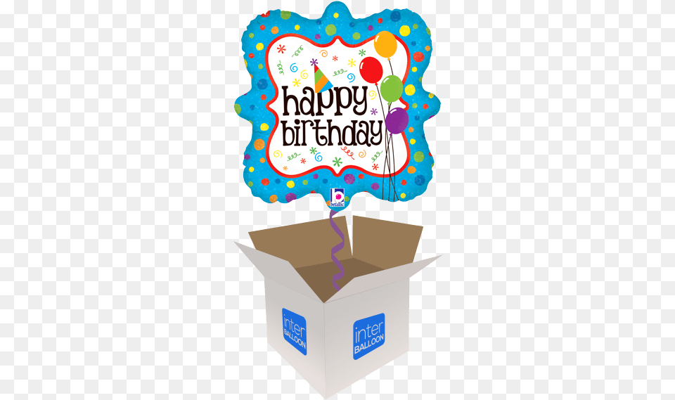 50th Birthday Balloon Images Purple Happy Birthday 7th Balloons, Box, Cardboard, Carton, Birthday Cake Free Png