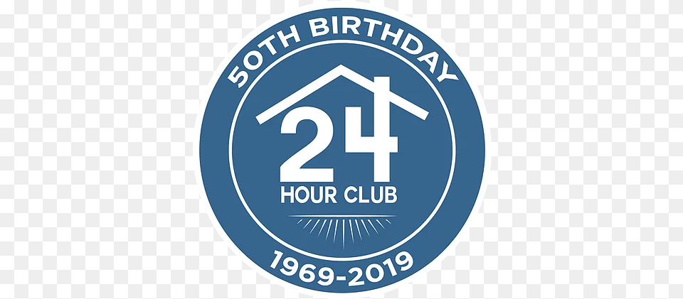 50th Birthday Dallas 24 Hour Club Vertical, Logo, Symbol, Disk Free Png