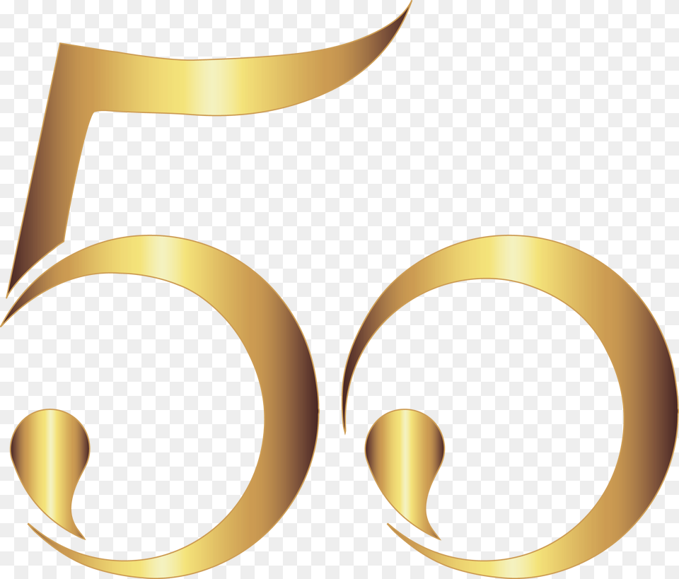 50th Birthday Gold, Text, Symbol, Number Png