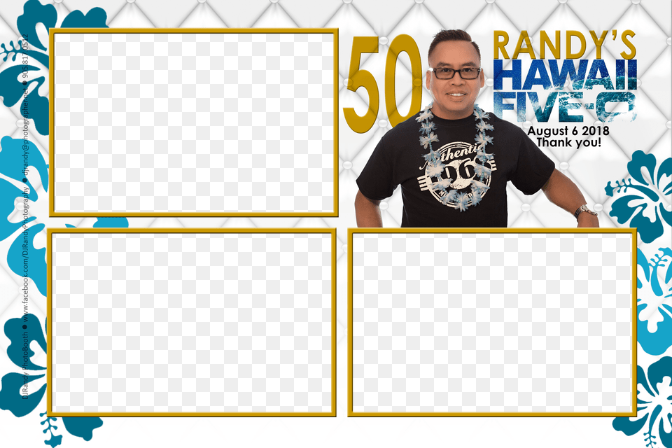 50th Birthday Randy Hawaii Five 0 2010, Man, Male, Person, T-shirt Free Png Download