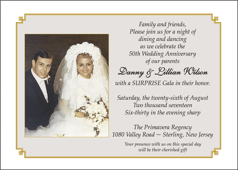 50th Wedding Anniversary Party Invitation Picture Frame, Formal Wear, Clothing, Dress, Wedding Gown Png