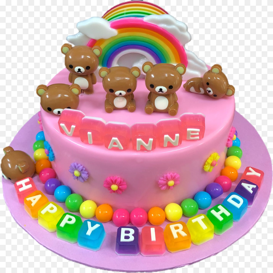 Rilakkuma, Birthday Cake, Cake, Cream, Dessert Png