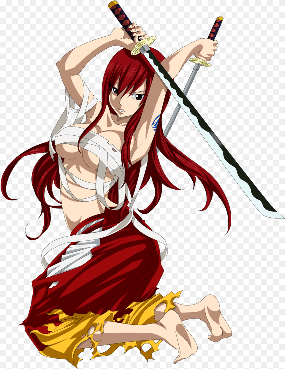 Erza Scarlet, Book, Comics, Weapon, Sword Free Png