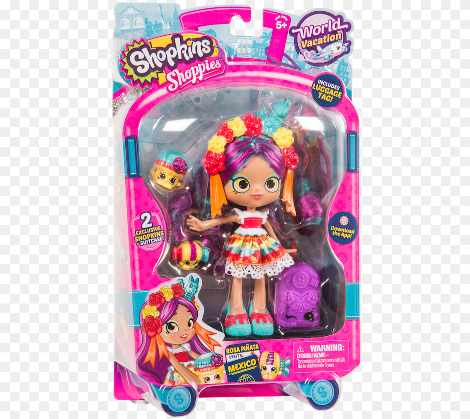 Usa Mexico Rosapinata R Fep Shopkins Shoppies World Vacation Visits Mexico Doll, Toy, Figurine, Clothing, Skirt Png