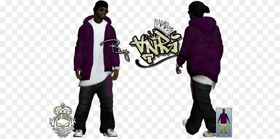 Gta San Andreas, Clothing, Coat, Sleeve, Purple Png Image