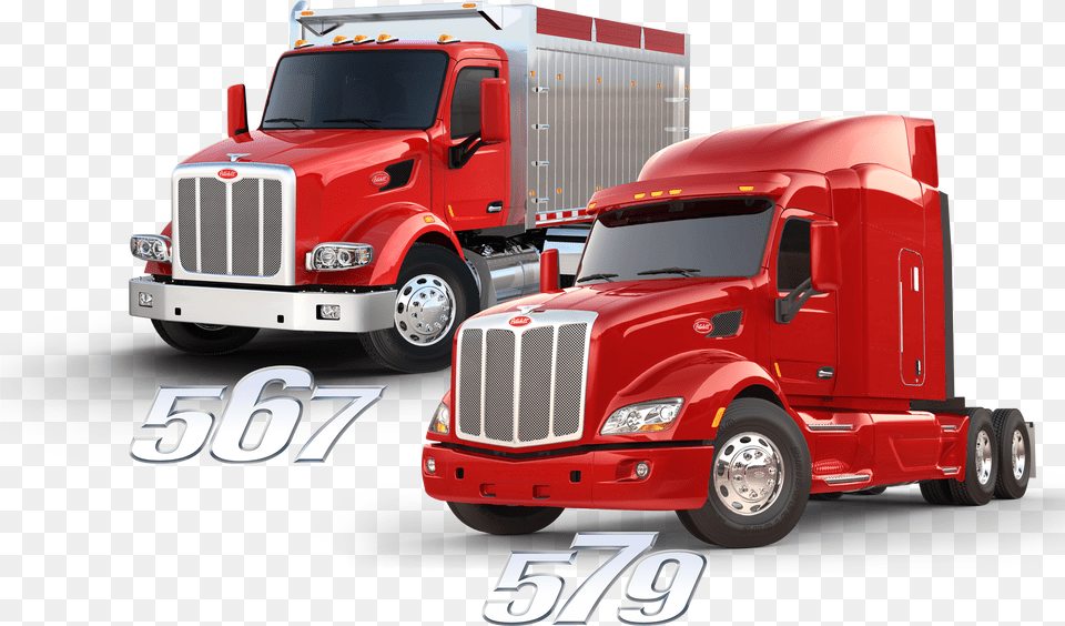 579 Peterbilt Lineup, Trailer Truck, Transportation, Truck, Vehicle Free Transparent Png