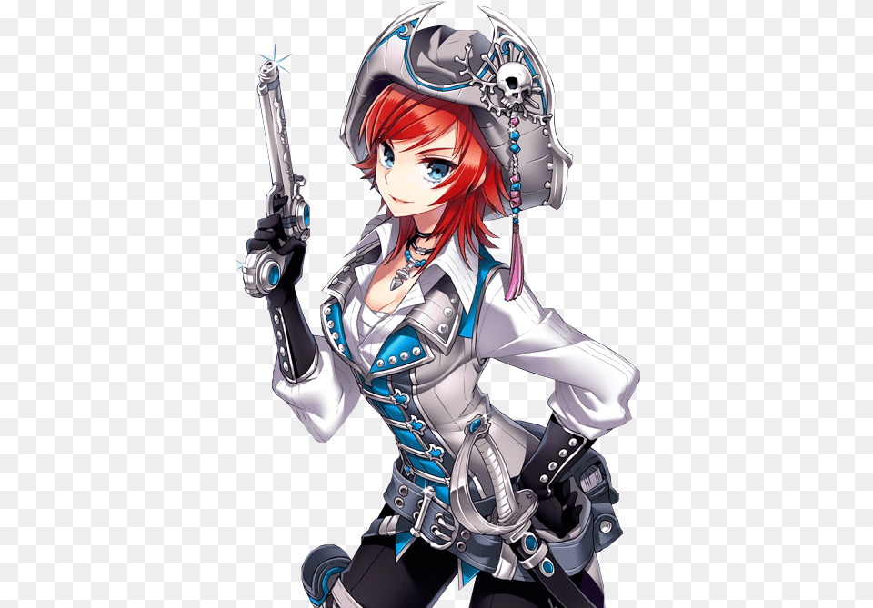 581x678 Original Anime Pirate Captain Girl, Book, Comics, Publication, Adult Free Png Download