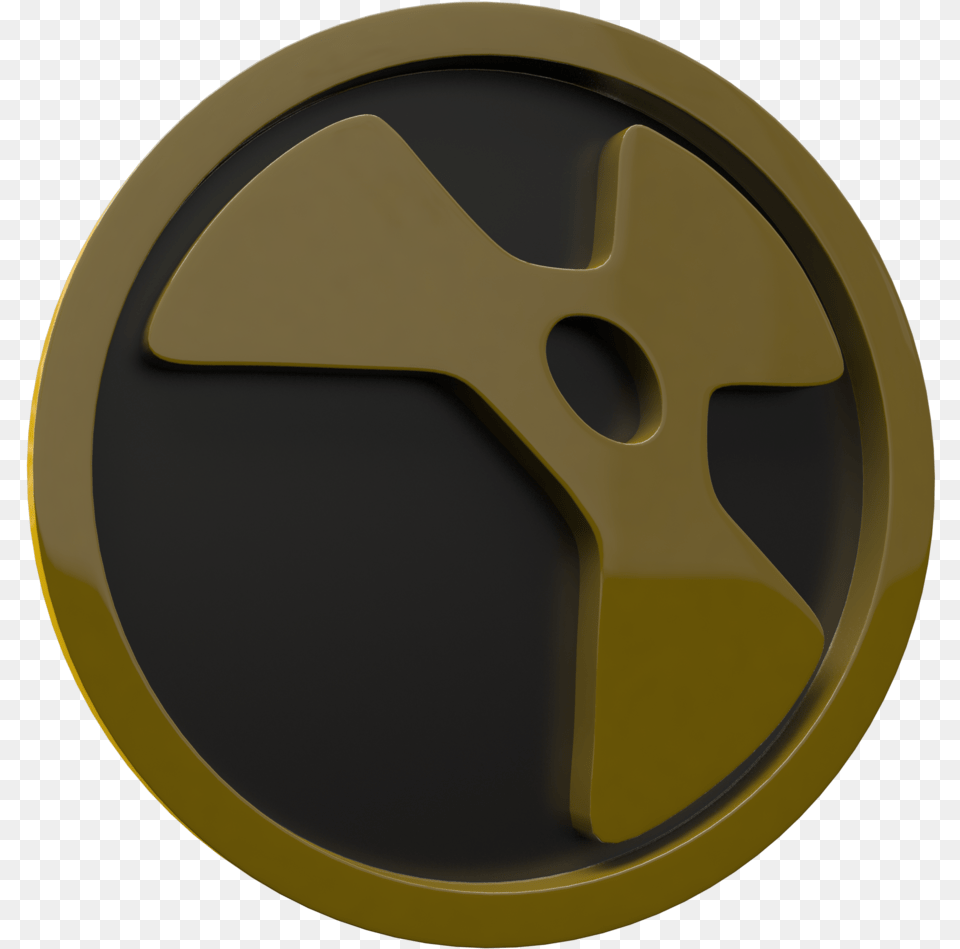 Nuke Logo, Cross, Symbol, Disk, Gold Free Png