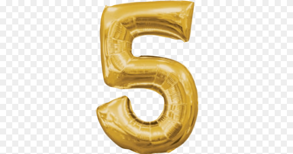 5balloon Balloon Gold Sticker By Brooke Maulsby Solid, Number, Symbol, Text, Clothing Free Png