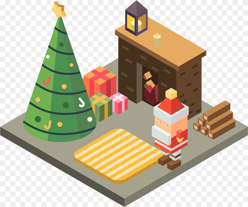 5d Christmas Cartoon Match And Vector Image Christmas Tree, Birthday Cake, Cake, Cream, Dessert Free Png Download