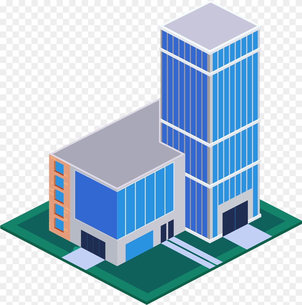 5d City Life Stereo And Vector Image Commercial Building Model, Architecture, Office Building, Urban, Cad Diagram Free Transparent Png