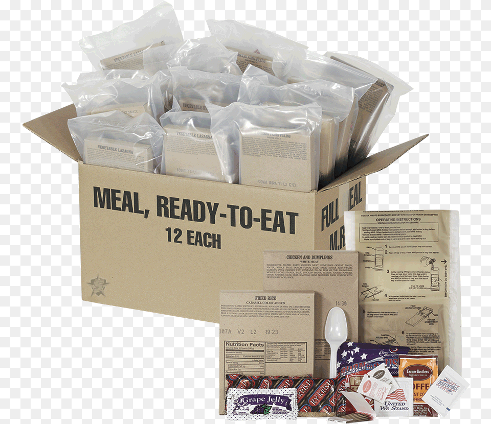 5ive Star Gear Deluxe Field Ready Ration, Cutlery, Spoon, Box, Cardboard Png