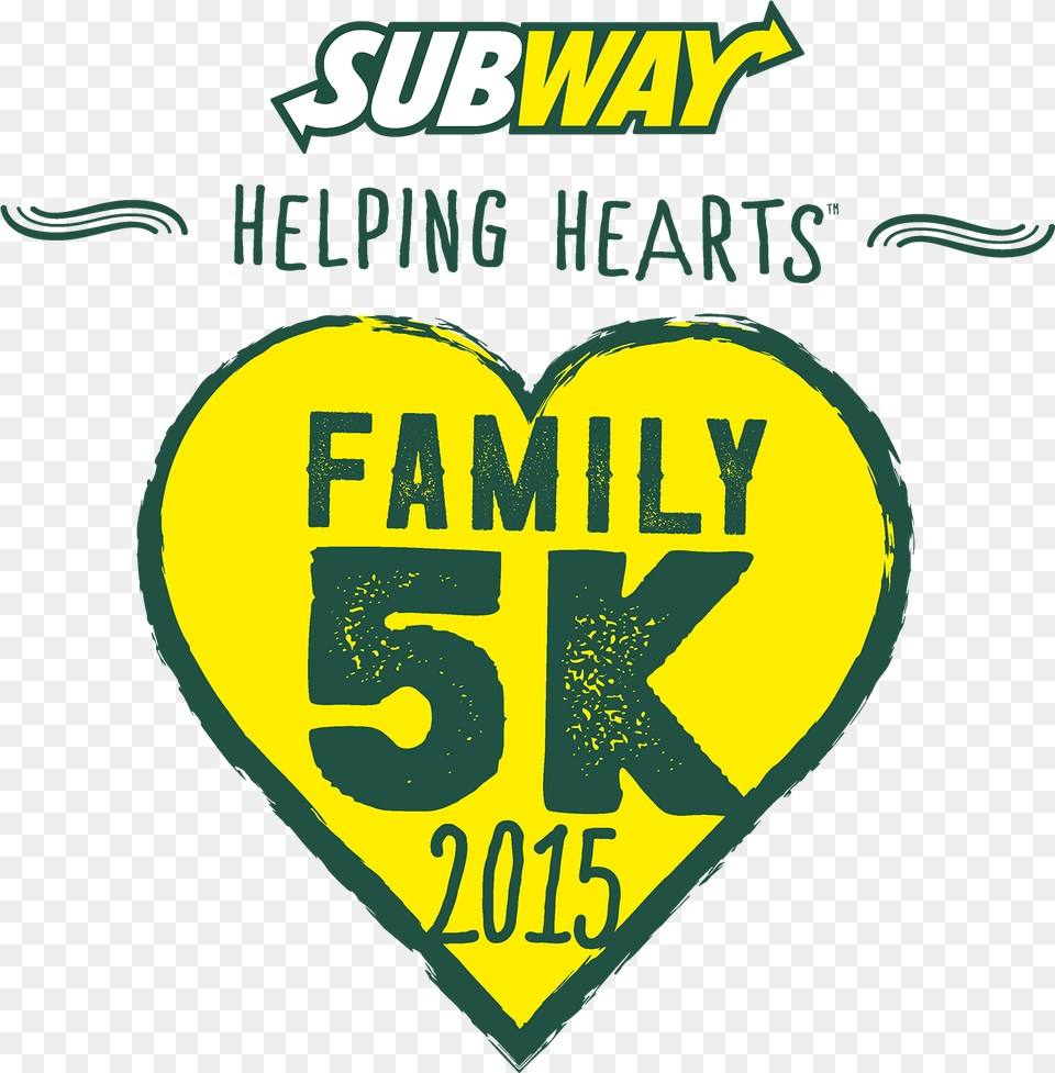 5k Race Subway Helping Hearts Family Series Highbury Subway, Advertisement, Poster, Logo, Symbol Png Image