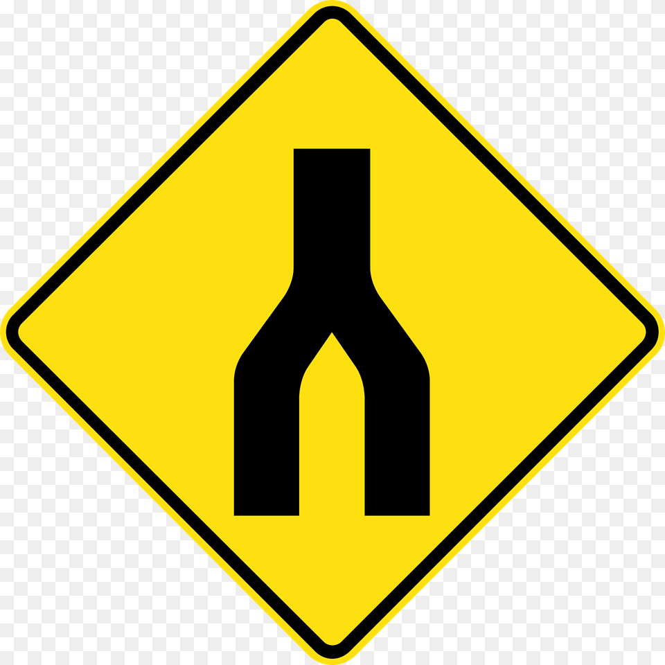 6 End Divided Road Clipart, Sign, Symbol, Road Sign Png Image
