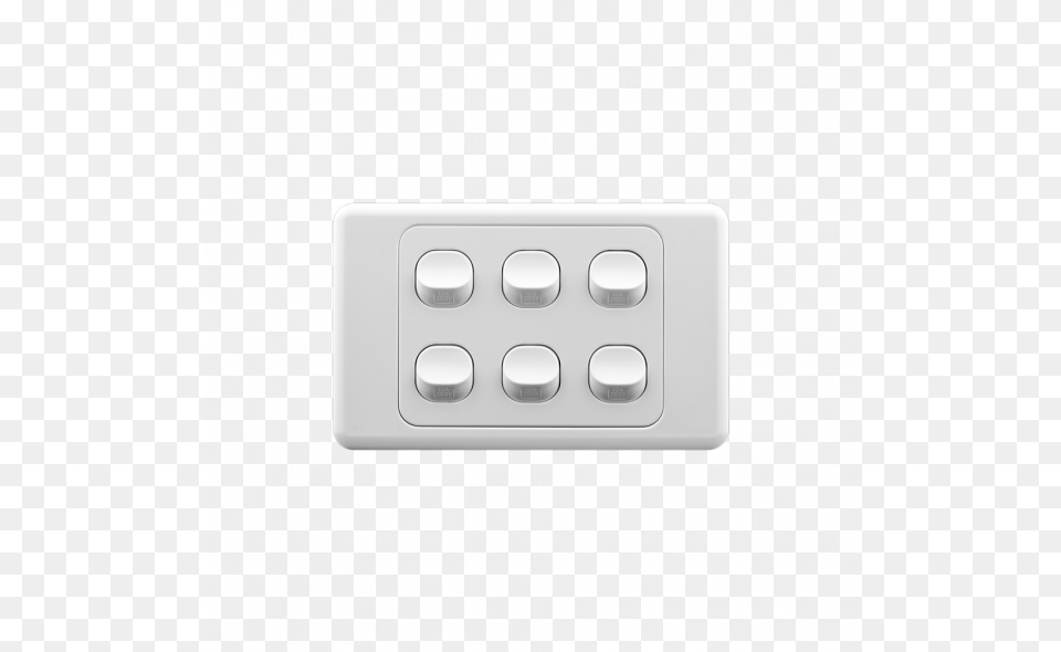 6 Gang Wall Light Switch Electronics, Electrical Device Png