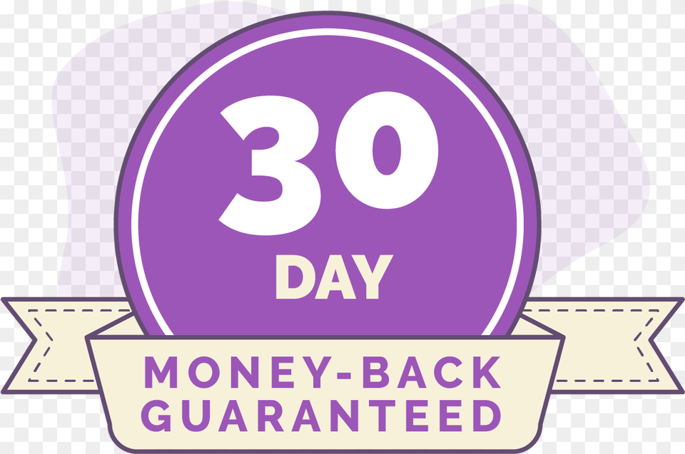 60 Day Money Back Guarantee Circle, Number, Symbol, Text, Purple Free Transparent Png
