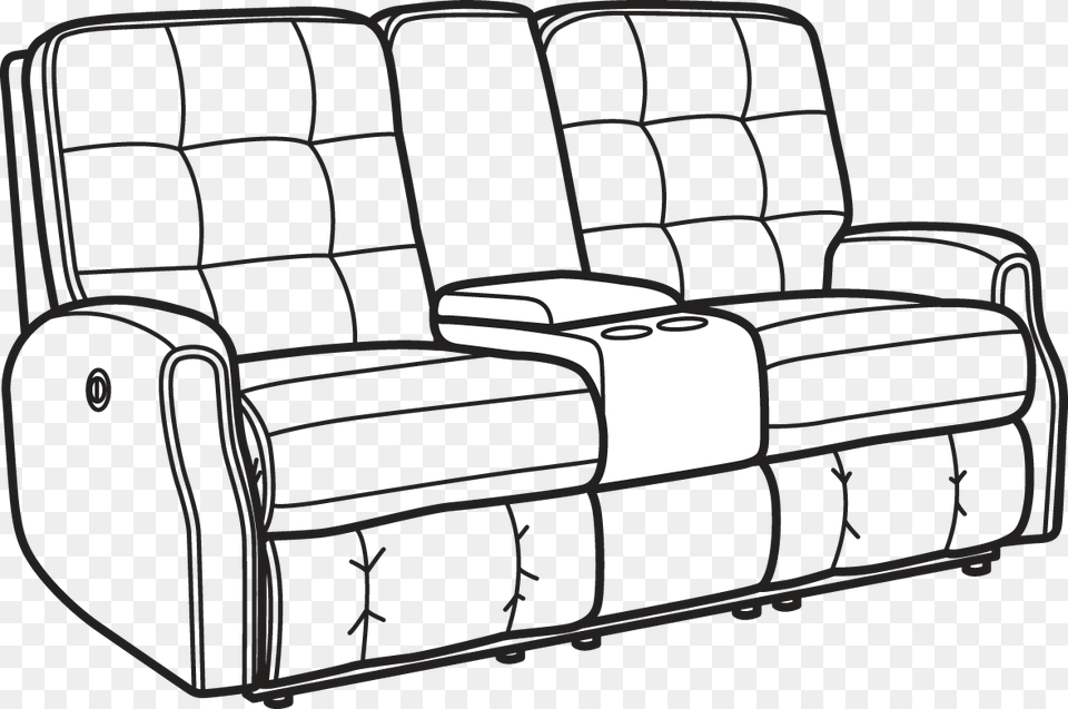 601m White Reclining Sofa Clip Art, Furniture, Chair, Couch, Armchair Png Image