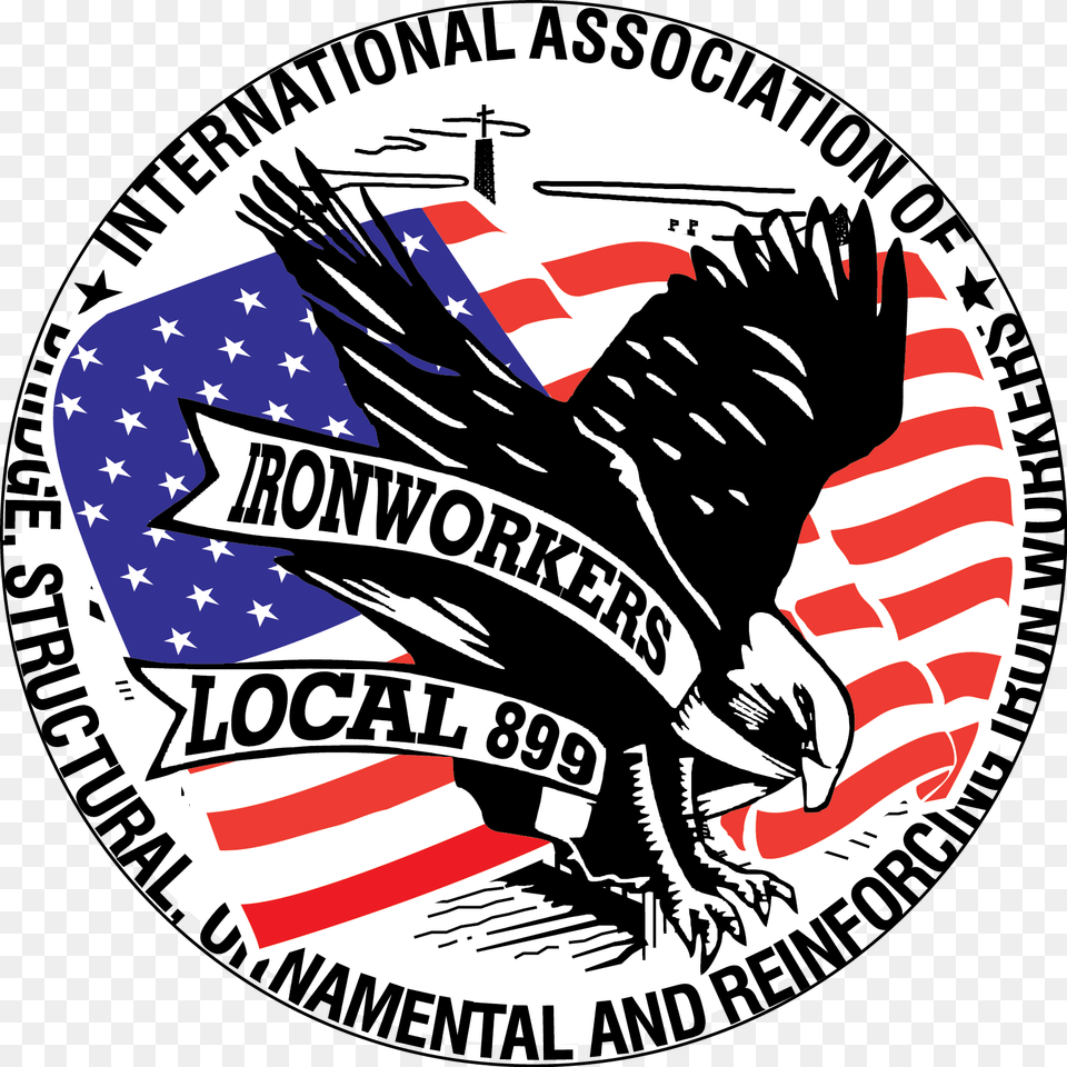 603 Ironworkers Round Decal International Association Of Bridge Structural Ornamental, Animal, Bird, Eagle, Emblem Png