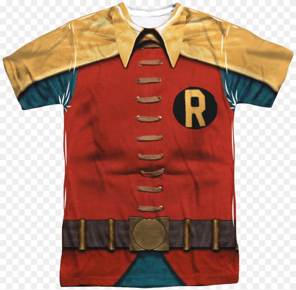 60s Robin Costume Shirt, Clothing, T-shirt, Vest, Adult Free Png