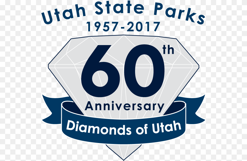 60th Anniversary Diamond Logo, Symbol, Number, Text Free Transparent Png