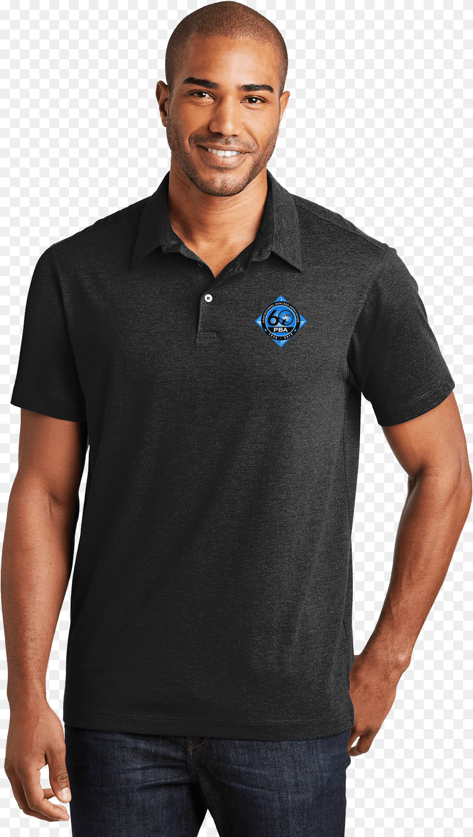 60th Anniversary Pba Polo Port Authority 3xlblue Skiesestate Bluemonument, T-shirt, Clothing, Shirt, Person Free Png