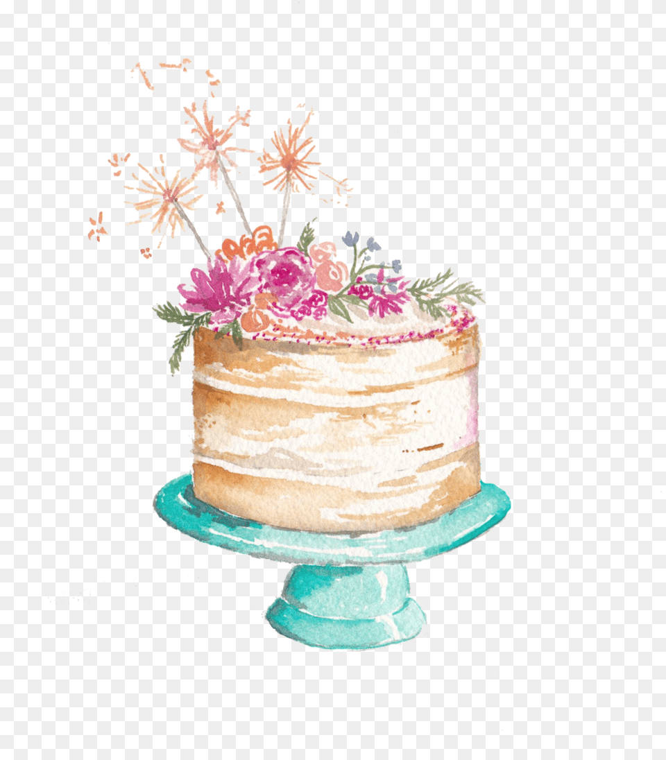 Fall Watercolor, Birthday Cake, Cake, Cream, Dessert Png