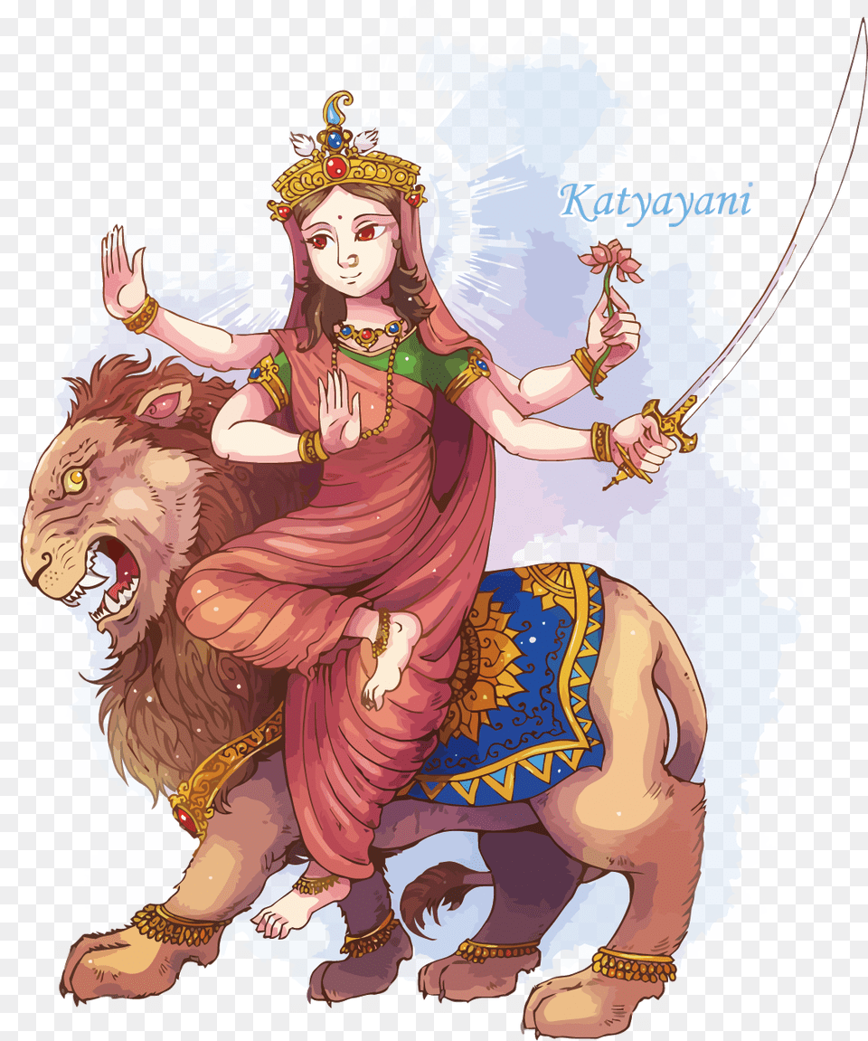 6th Day Of Navratri, Woman, Adult, Female, Person Free Png Download