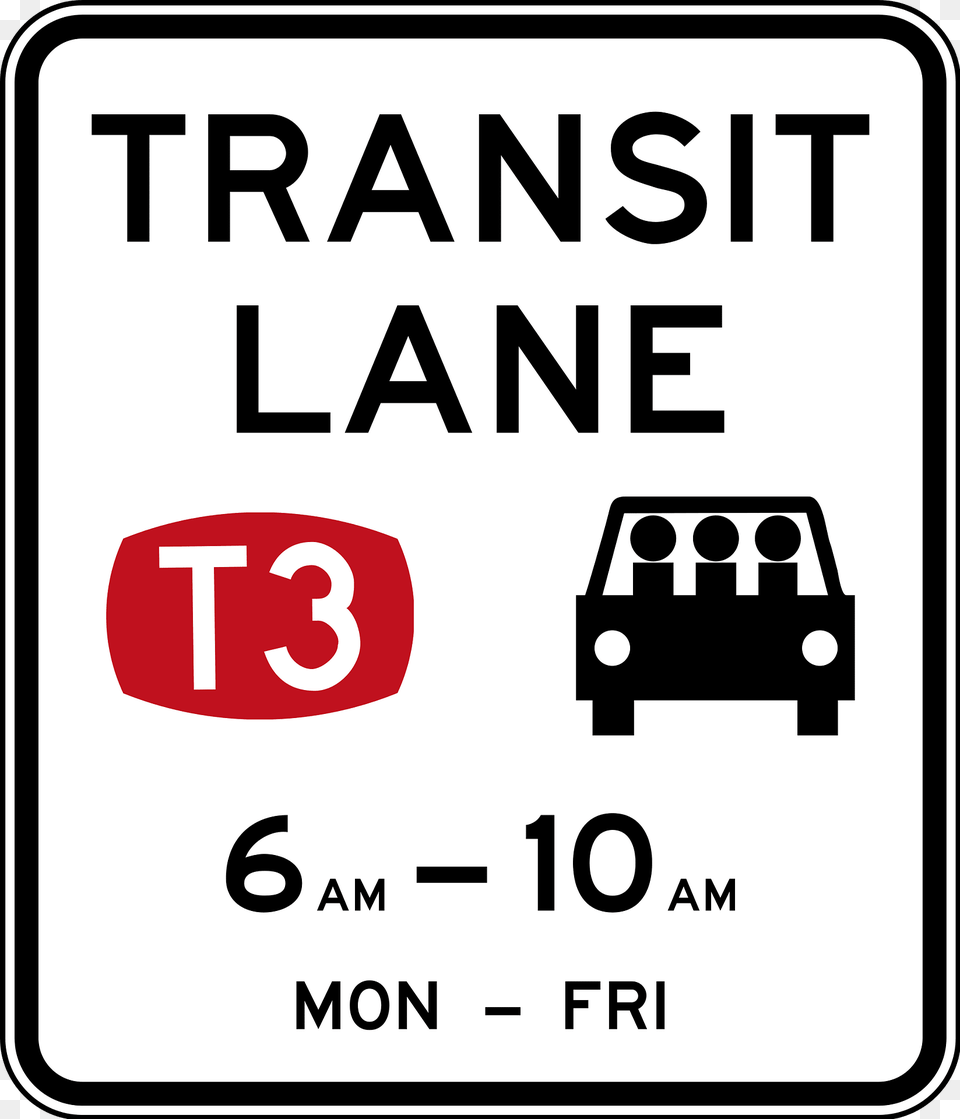 7 5 T3 Transit Lane Restriction 3 People Or More 1 Driver 2 Passengers Clipart, Sign, Symbol, Road Sign Png