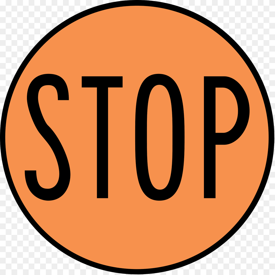 7 Hand Held Stop Sign For Children Crossings Clipart, Text, Disk, Symbol Free Png