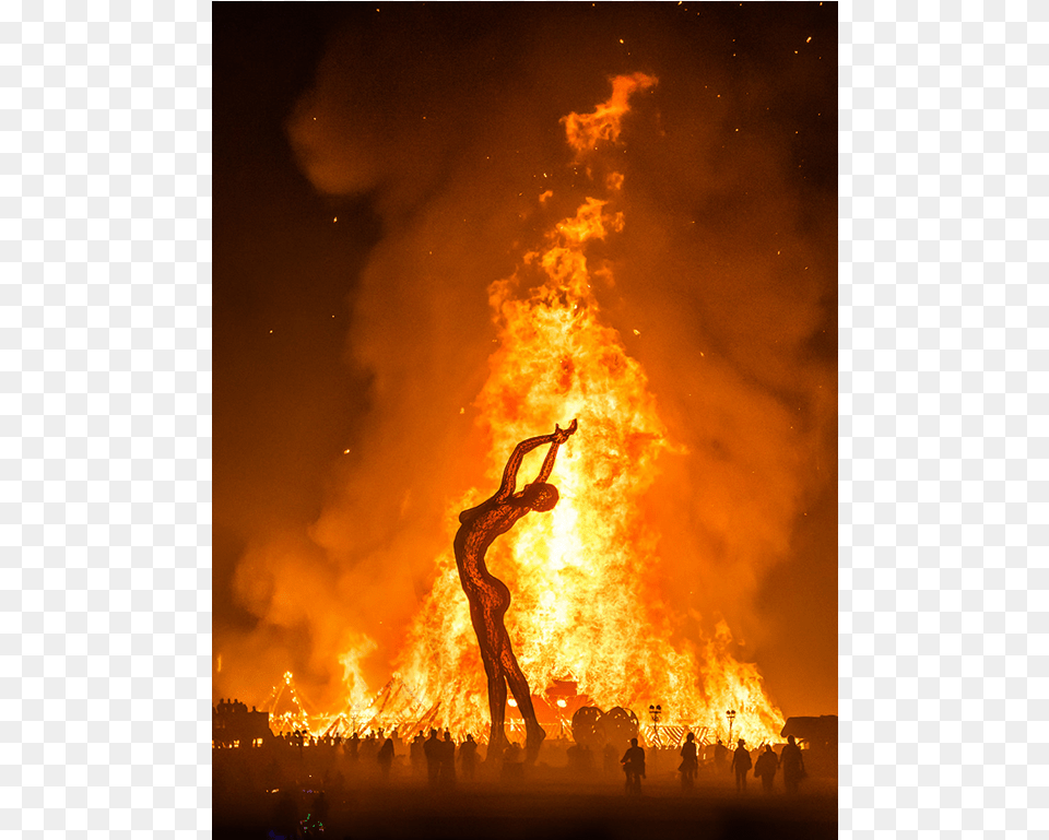Burning Man, Fire, Flame, Bonfire, Person Png Image