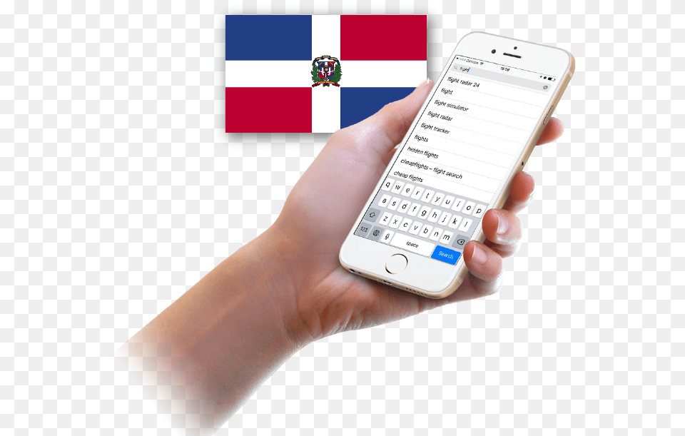 Dominican Flag, Electronics, Mobile Phone, Phone, Person Png Image