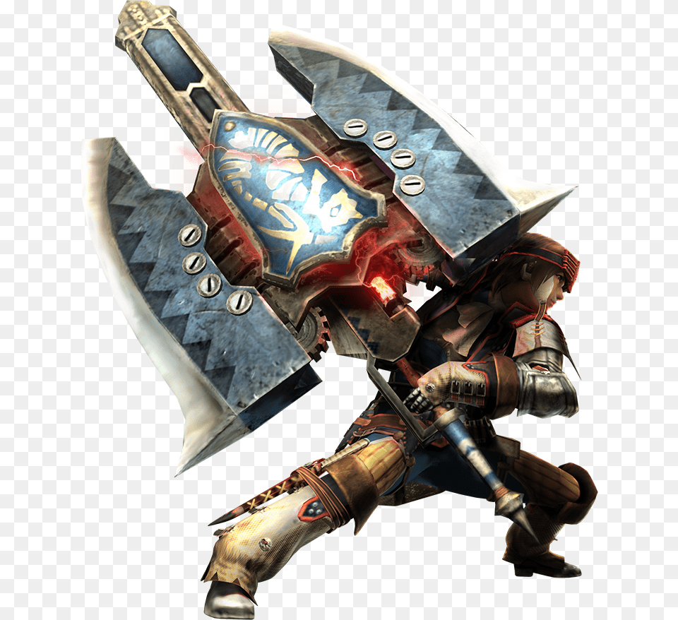 733x878 Mh4 Charge Blade Equipment Render Charge Blade Monster Hunter World, Sword, Weapon, Armor, Baby Free Png