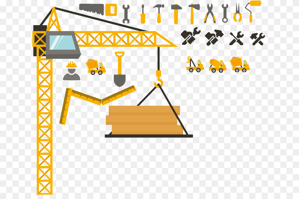 Construccion, Construction, Construction Crane, Person, Arch Free Png Download