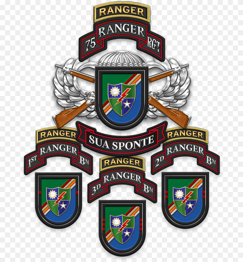 75th Ranger Regiment Ranger Army Logo, Badge, Emblem, Symbol, Gun Free Png Download