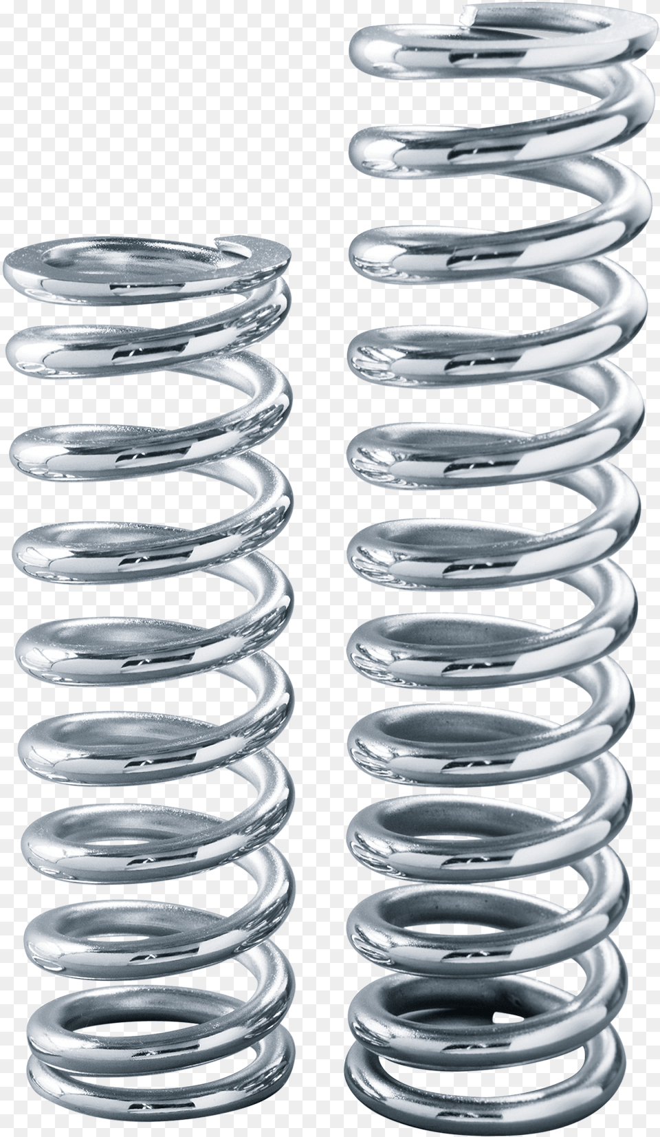 78 Chrome Coil Springs, Spiral Png Image